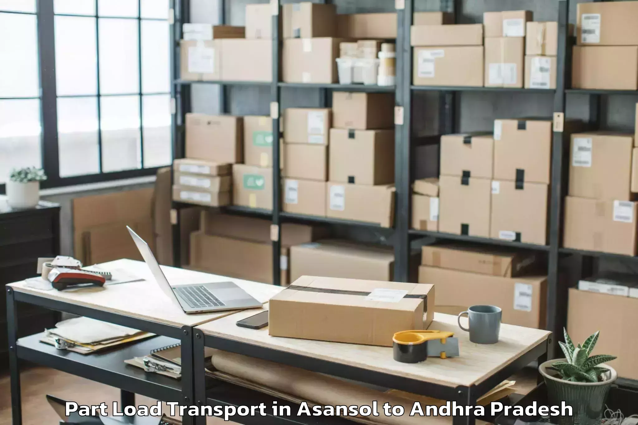 Leading Asansol to Vijayawada Airport Vga Part Load Transport Provider